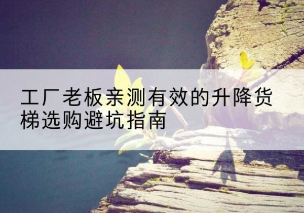 元阳升降货梯怎么选-工厂老板亲测有效的升降货梯选购避坑指南